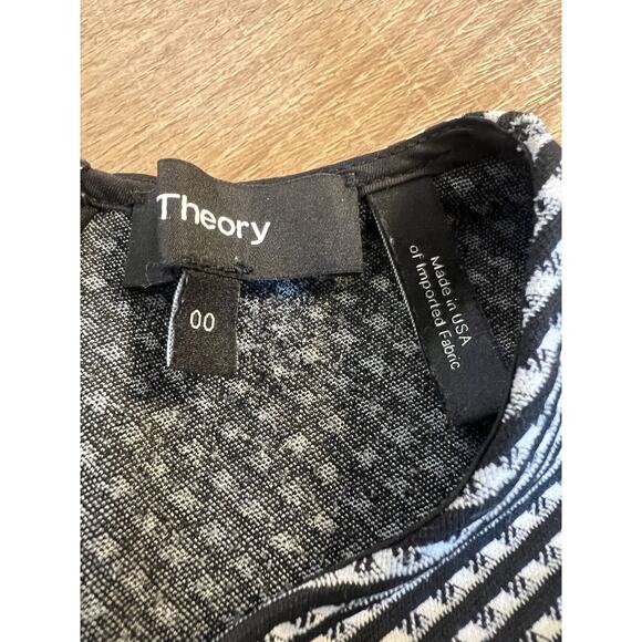 Theory Black and White Mini Dress - Picture 7 of 11